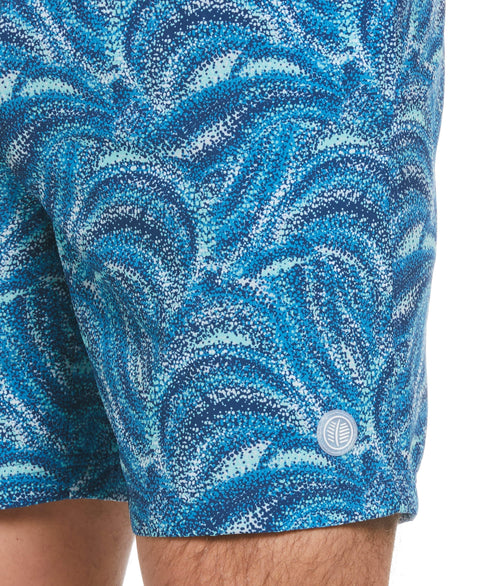 Wave Print 7" Swim Short (Mediterranian Blue) 