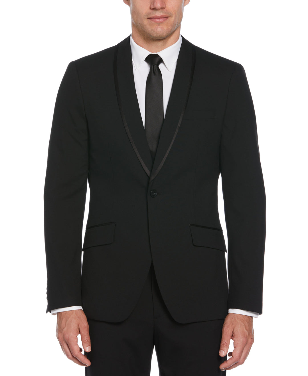 Slim Fit Black Stretch Tuxedo