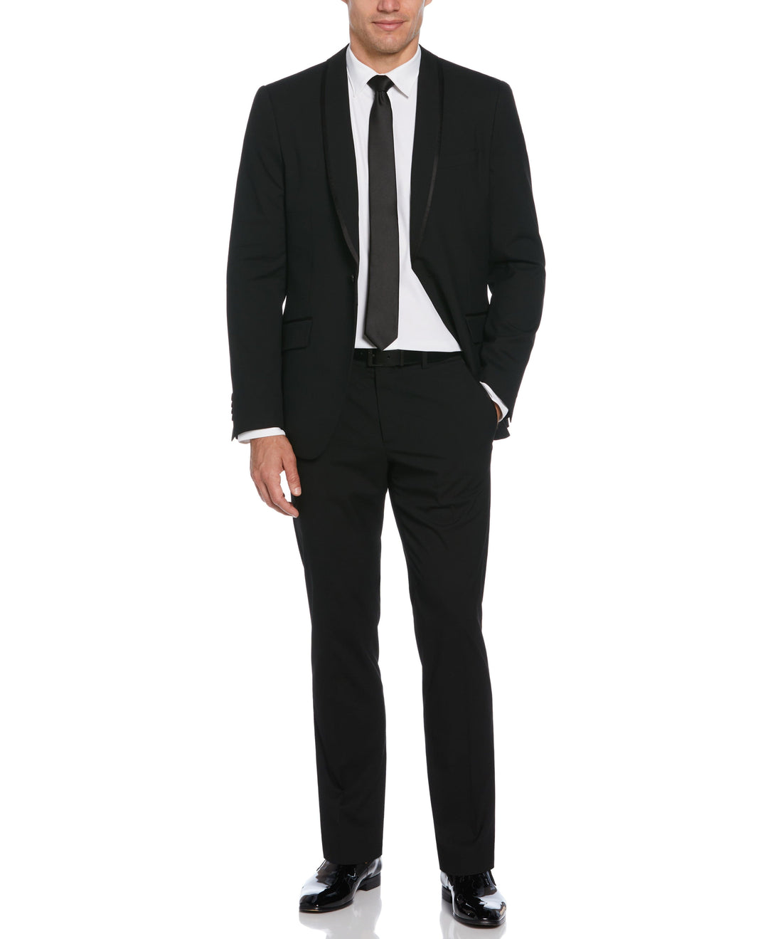 Slim Fit Black Stretch Tuxedo