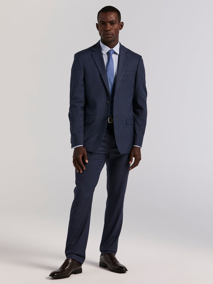 Slim Fit Blue Micro Print Suit