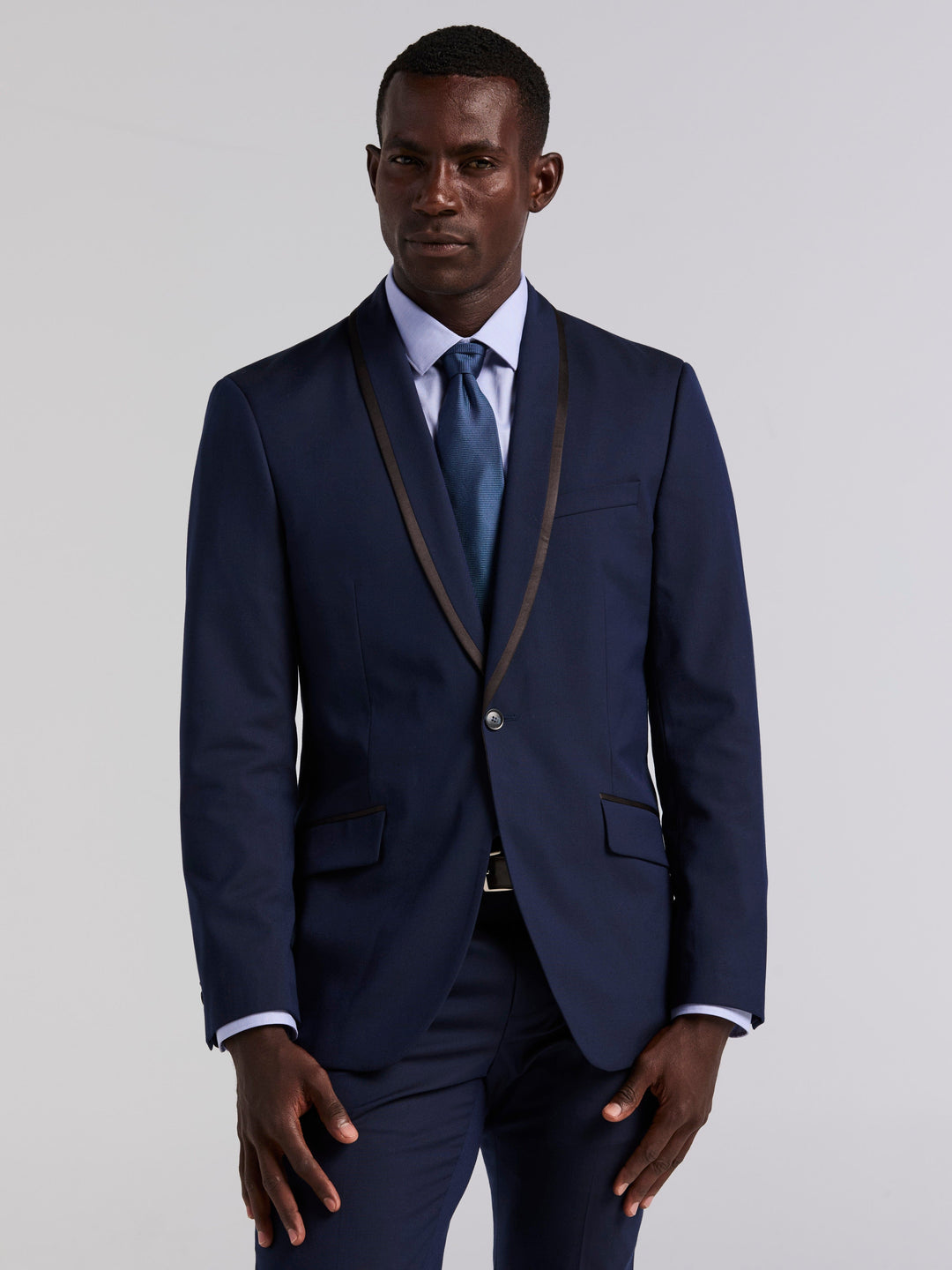 Slim Fit Stretch Dark Sapphire Tuxedo Suit