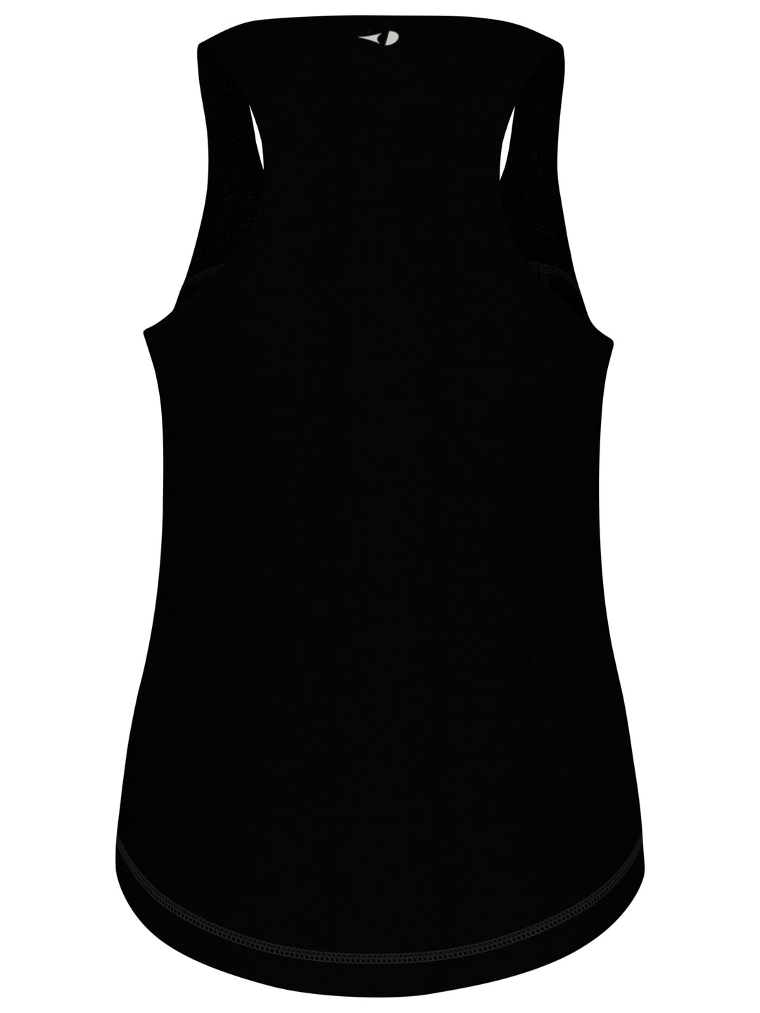 Essential Solid Tennis Tank with Mesh Front Panel (Caviar) 