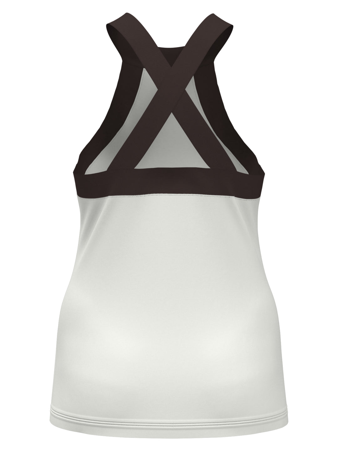 Colour Block Tennis Halter Top (Bright White) 