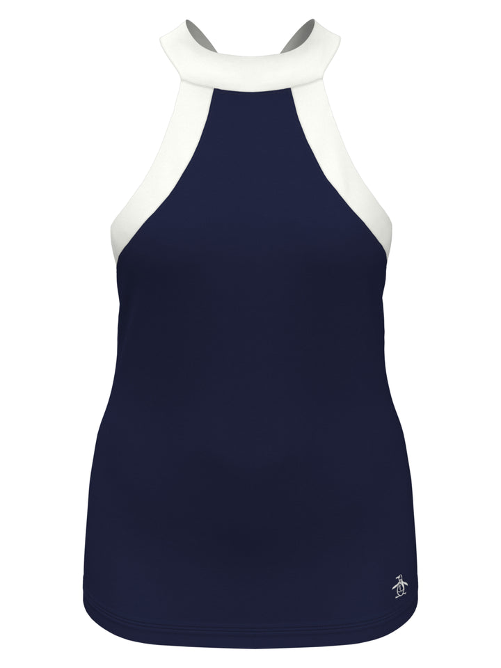 Colour Block Tennis Halter Top (Astral Night) 