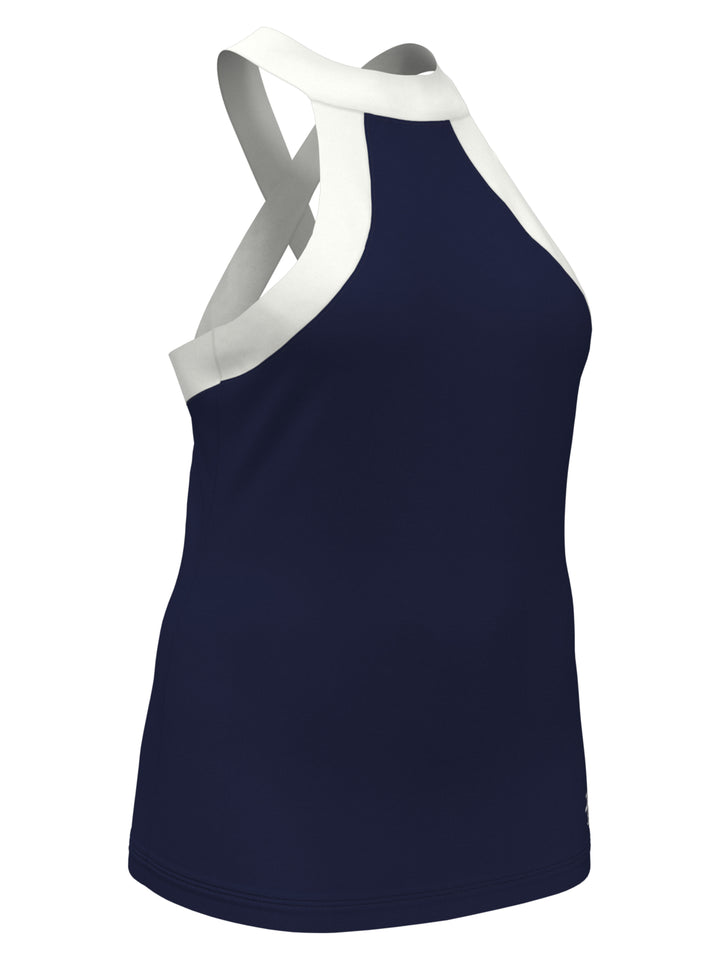 Colour Block Tennis Halter Top (Astral Night) 