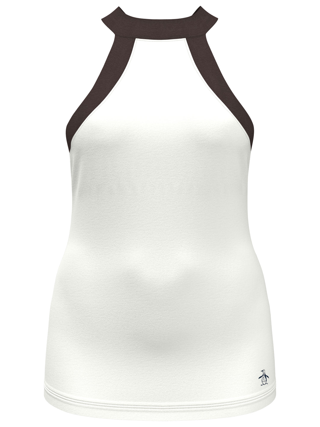 Colour Block Tennis Halter Top (Bright White) 