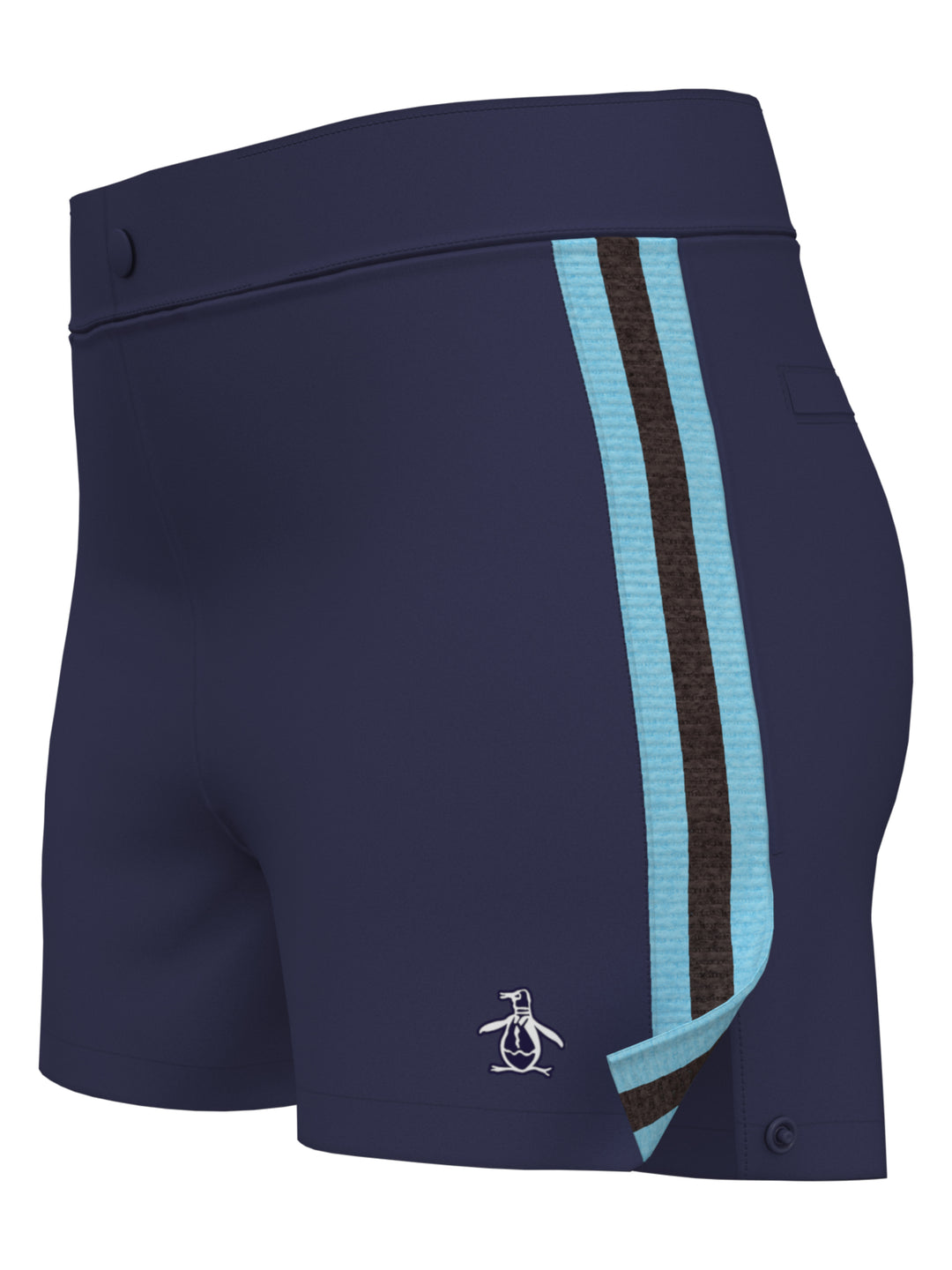 Contrast Seam Side Snap Golf Shorts (Astral Night) 