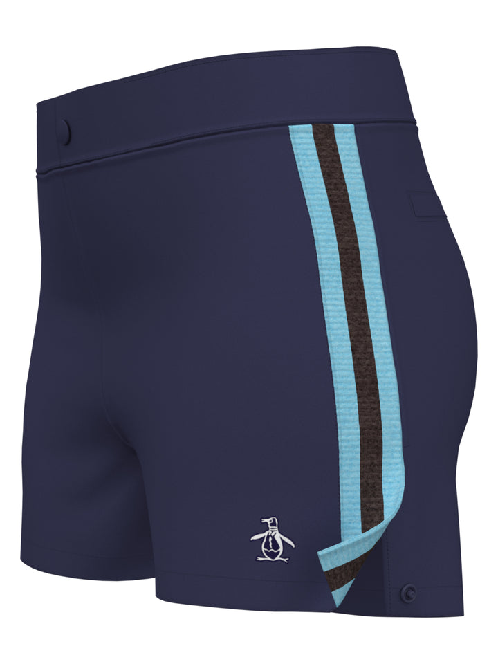 Contrast Seam Side Snap Golf Shorts (Astral Night) 