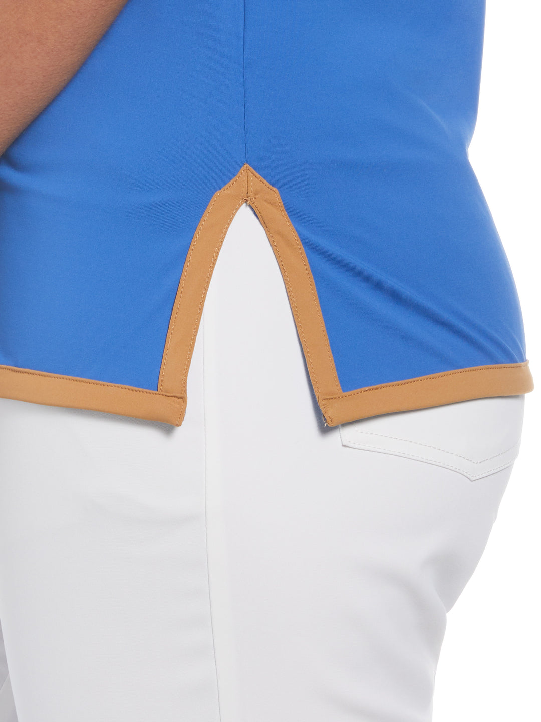 Womens Contrast Binding Bow Shirt (Nautical Blue) 