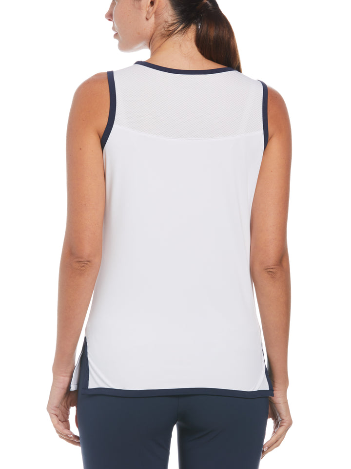 Womens Contrast Binding Bow Shirt (Bright White) 