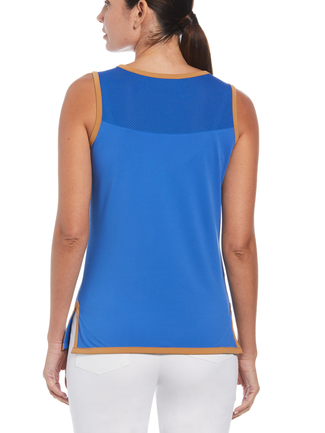 Womens Contrast Binding Bow Shirt (Nautical Blue) 