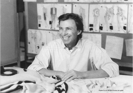 Perry Ellis in his studio in 1986