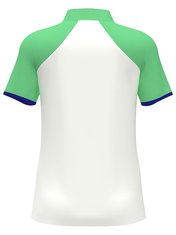 Color Block Golf Shirt (Bright White) 