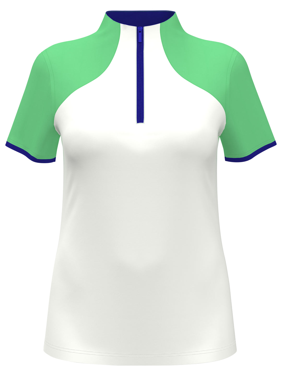 Color Block Golf Shirt (Bright White) 