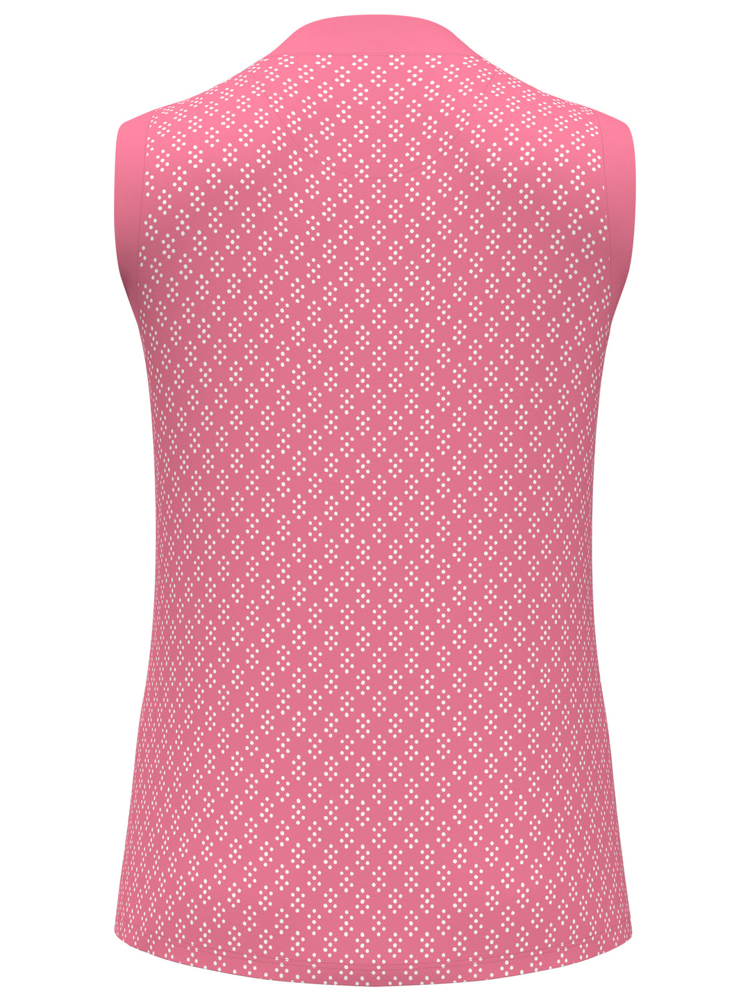Geo Print Golf Shirt with Mandarin Collar (Flowering Ginger) 
