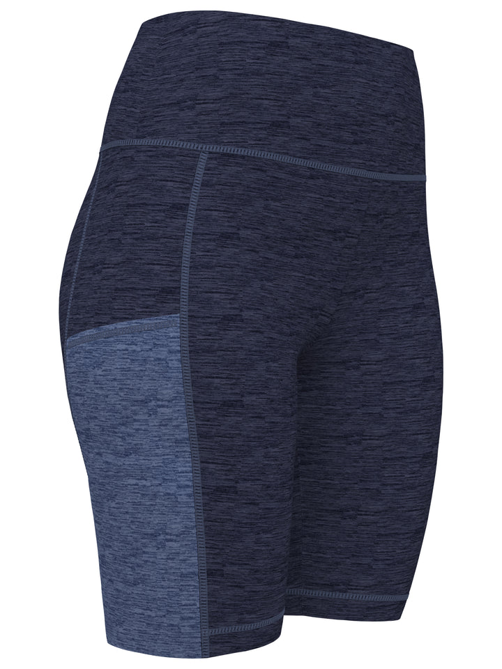 Space Dye 9" Biker Golf Short with Pockets (Peacoat Fjord Htr) 