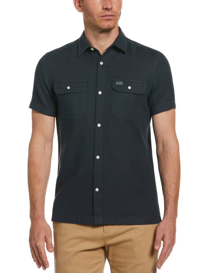 Slub Twill Shirt (Dark Sapphire) 