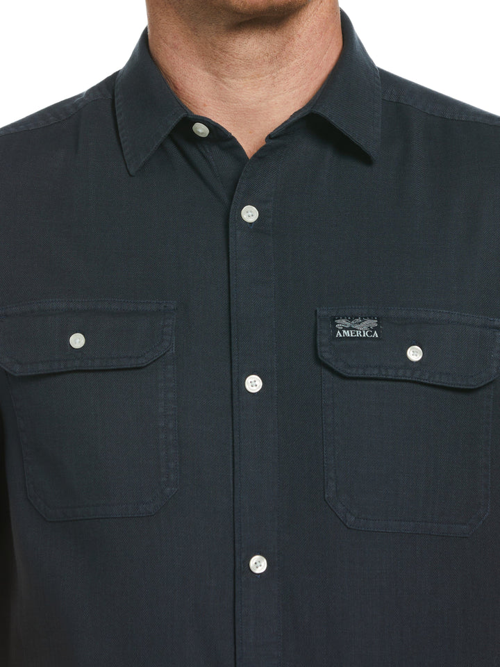 Slub Twill Shirt (Dark Sapphire) 