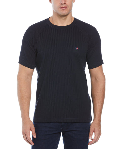 Short Sleeve Seersucker Tee (Dark Sapphire) 