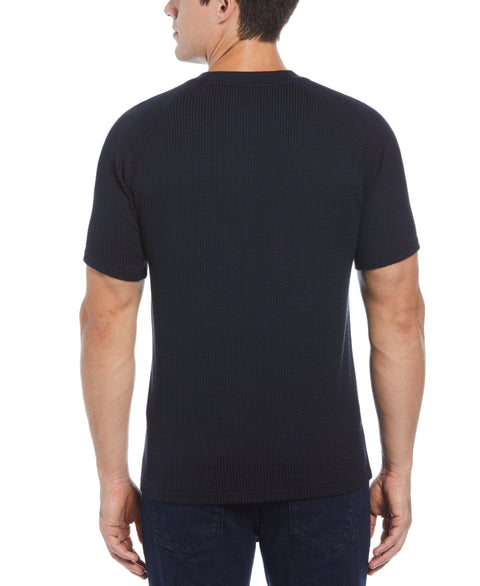 Short Sleeve Seersucker Tee (Dark Sapphire) 