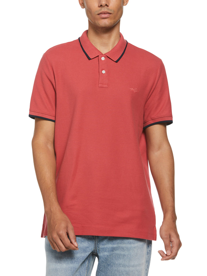 Pique Polo Shirt (Garnet Rose) 