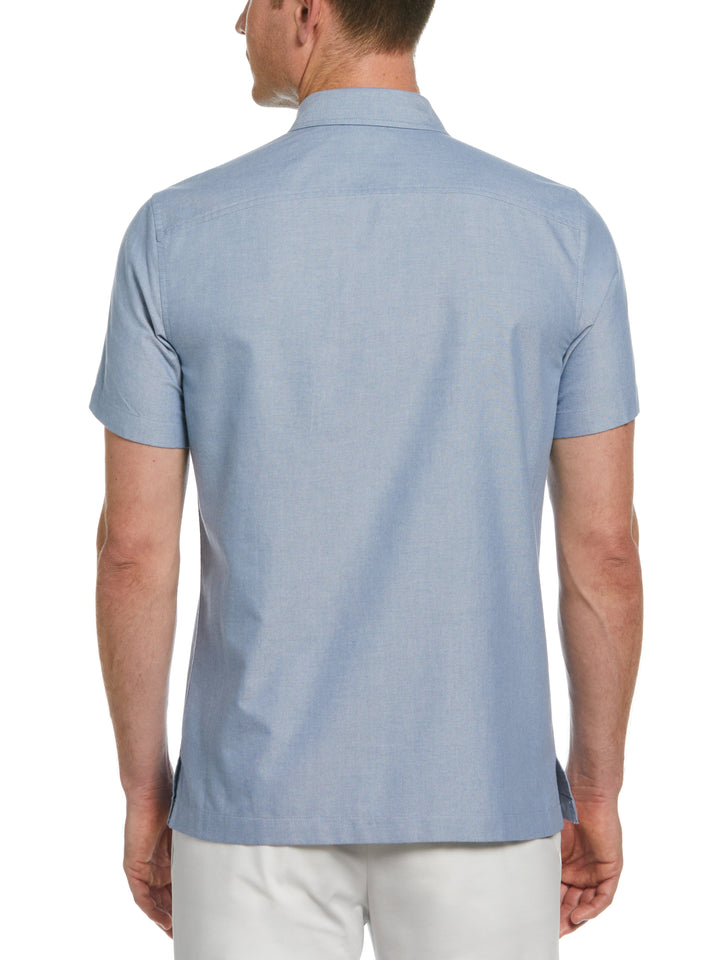 Short Sleeve Solid Oxford Shirt (Captains Blue) 