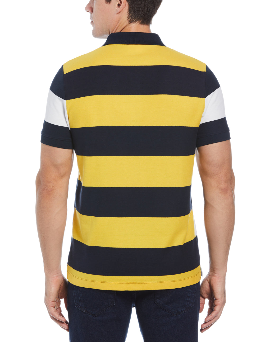 Striped Nautical Polo (Dark Sapphire) 