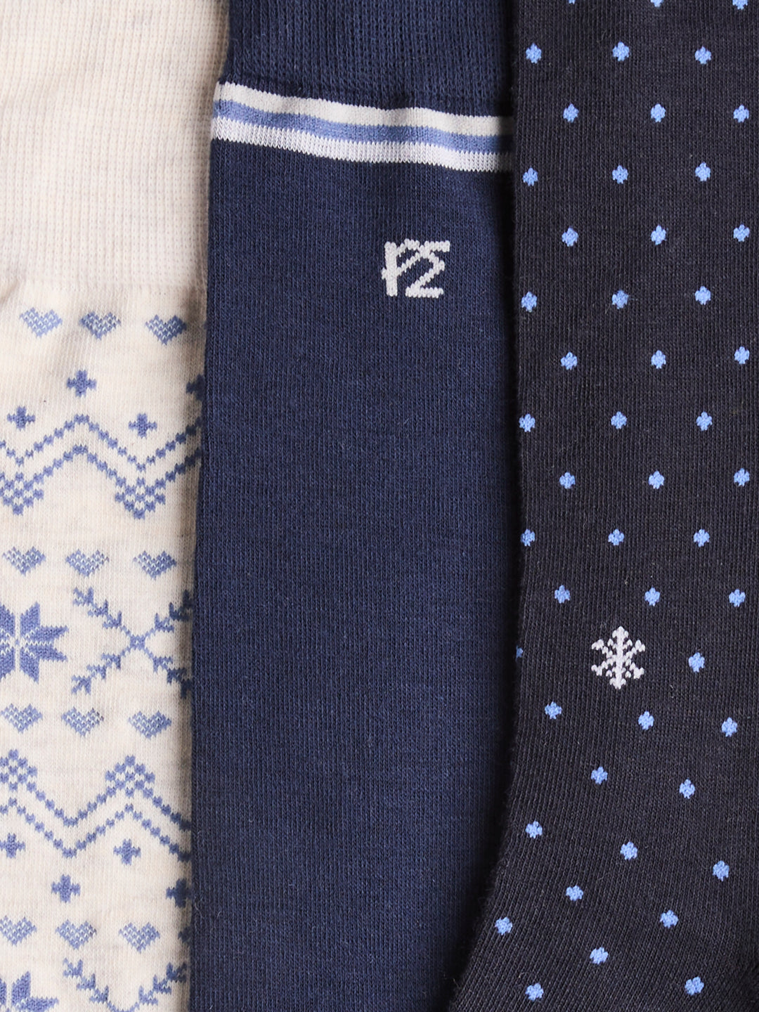 Fair Isle Polka Dot Flat Knit Socks (3 Color Asst) 