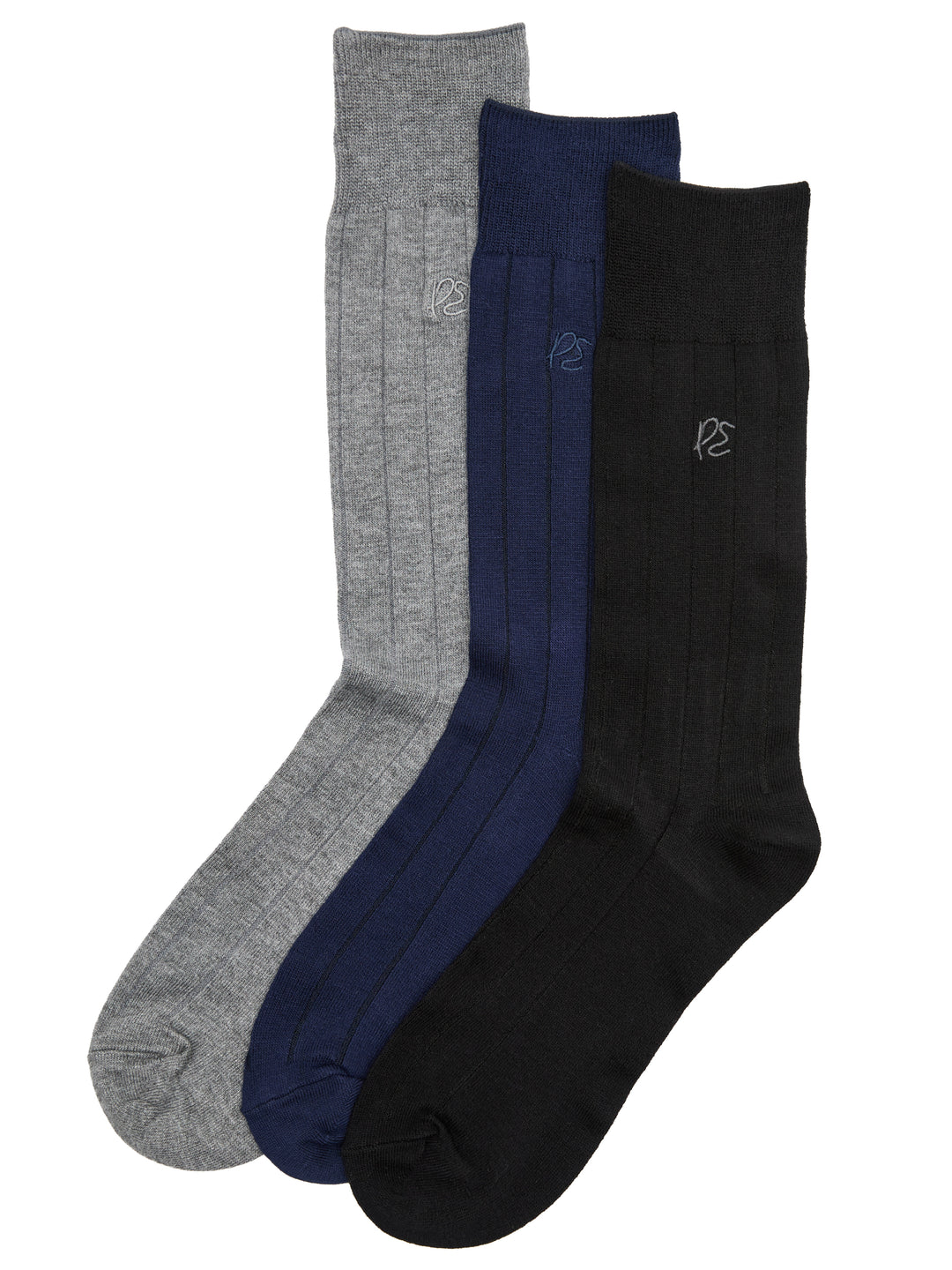 3 Pack Luxe Bamboo Socks (New Dk Assrt) 