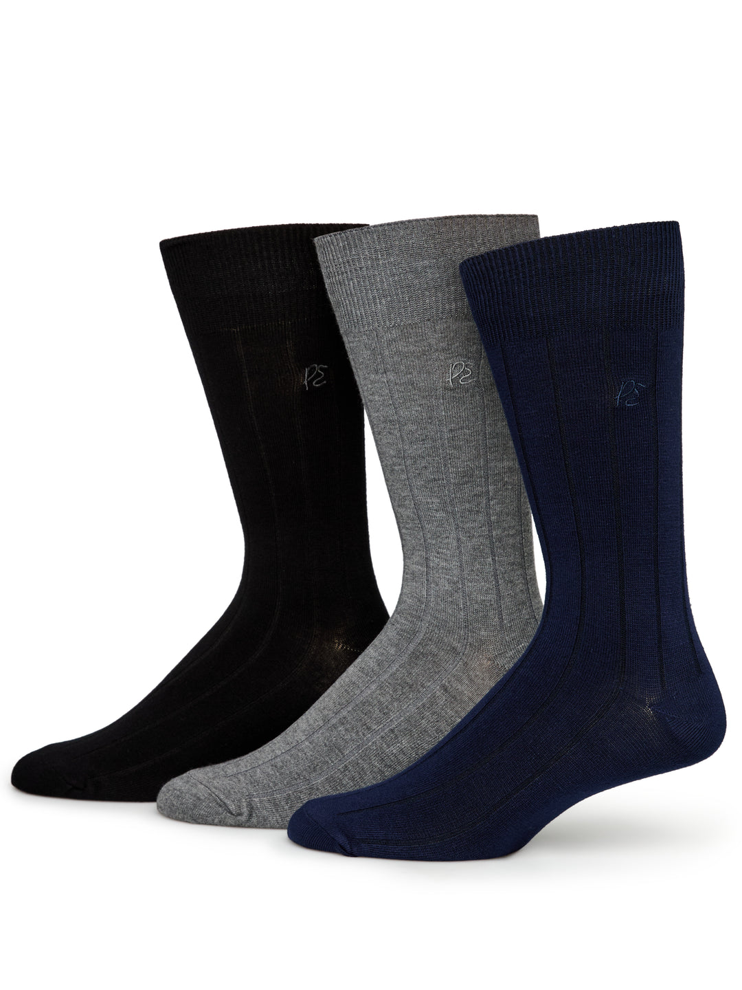 3 Pack Luxe Bamboo Socks (New Dk Assrt) 