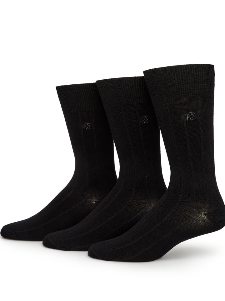 3 Pack Luxe Bamboo Socks (Black) 