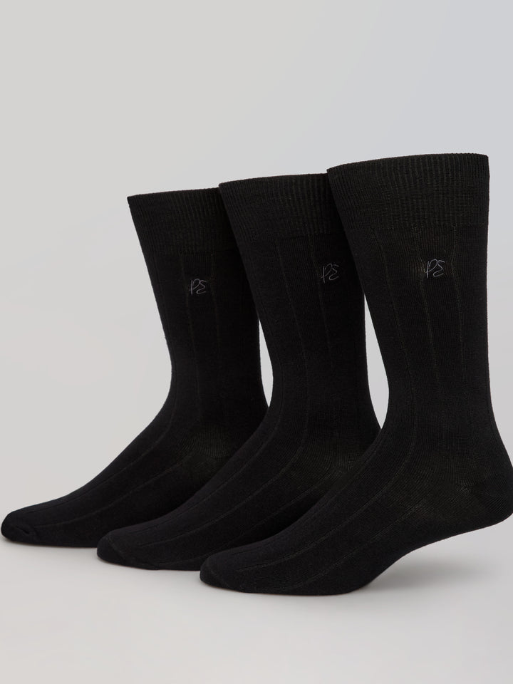3 Pack Luxe Bamboo Socks (Black) 