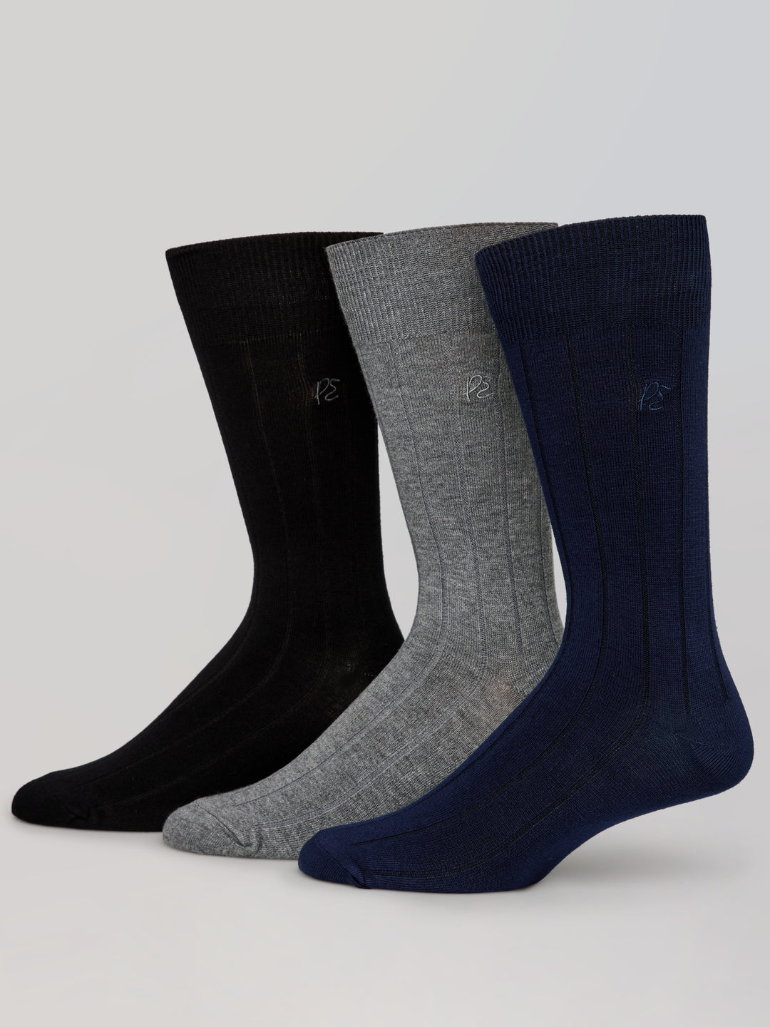 3 Pack Luxe Bamboo Socks (New Dk Assrt) 
