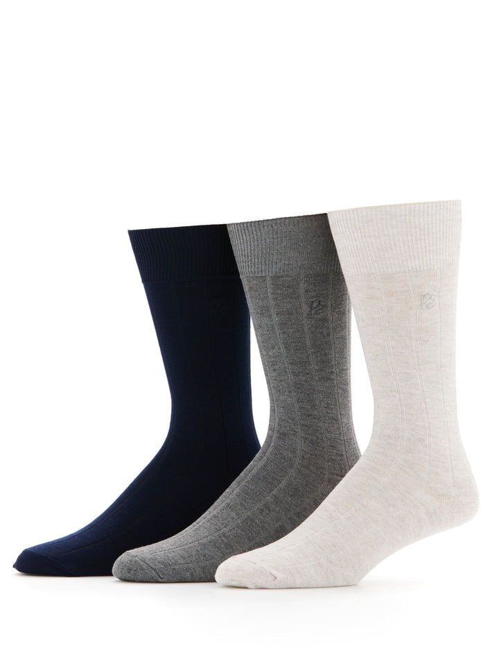 3 Pack Luxe Bamboo Socks (New Med Asst) 