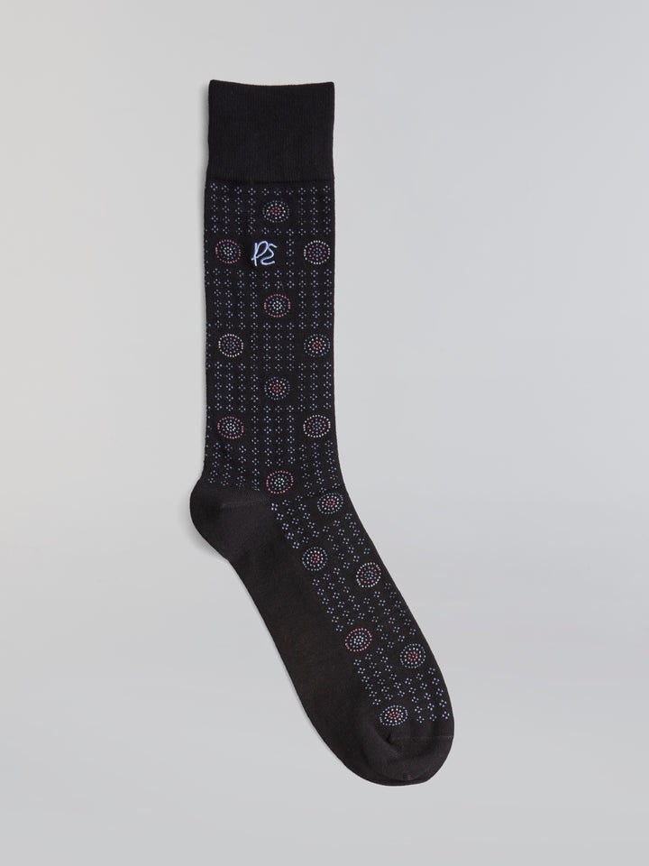 Men's Bamboo Blend Medallion Socks (Anthracite) 