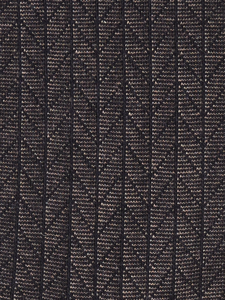 Bamboo Herringbone Patterned Crew Socks (Morel) 
