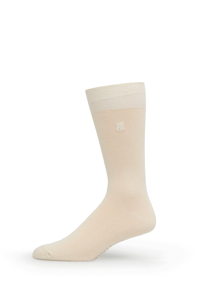 Bamboo Logo Crew Socks (Turtledove) 
