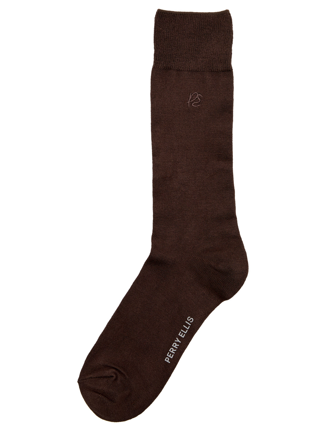 Bamboo Logo Crew Socks (Brown) 