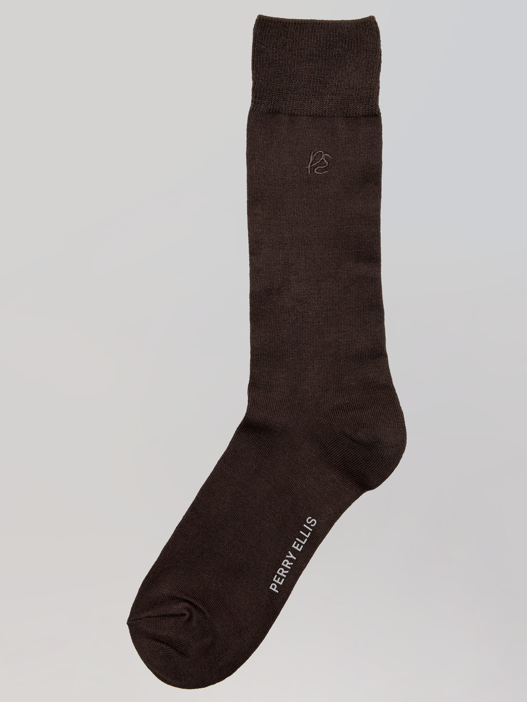 Bamboo Logo Crew Socks (Brown) 