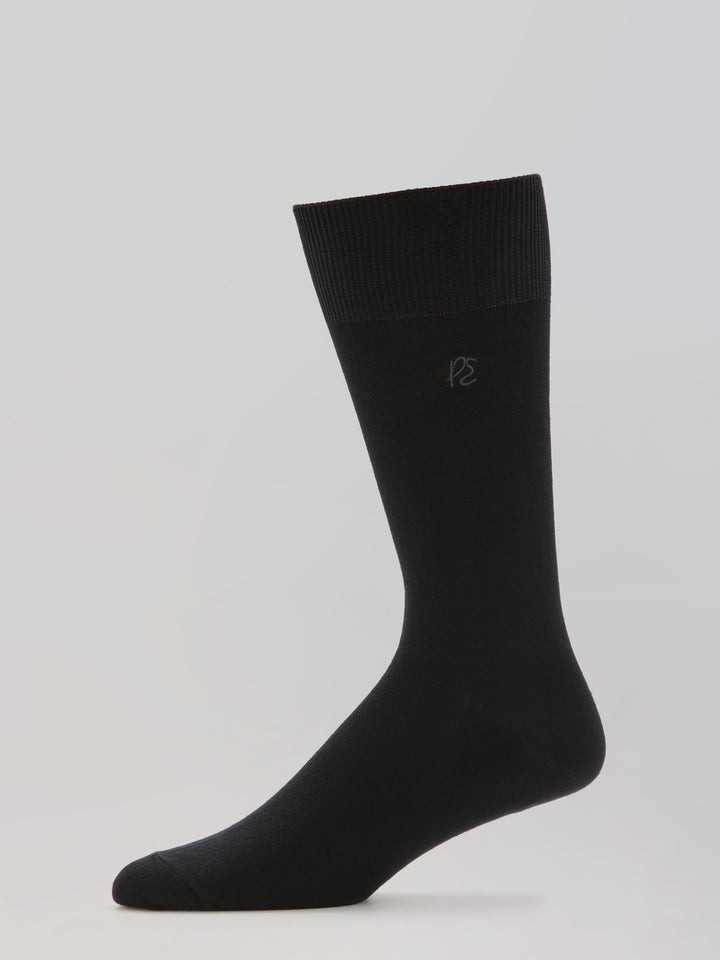 Bamboo Logo Crew Socks (Black) 