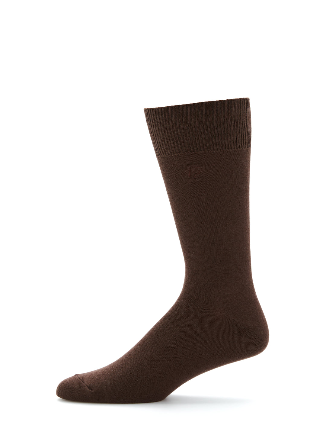 Bamboo Logo Crew Socks (Brown) 