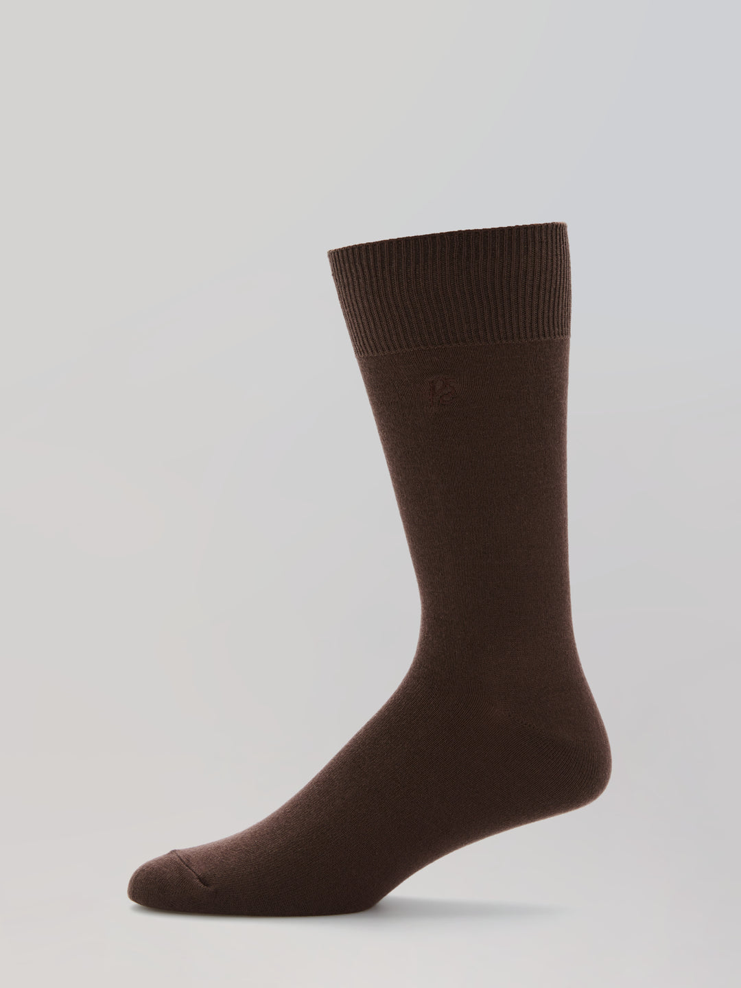 Bamboo Logo Crew Socks (Brown) 