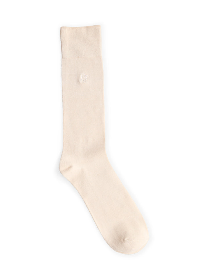 Bamboo Logo Crew Socks (Turtledove) 