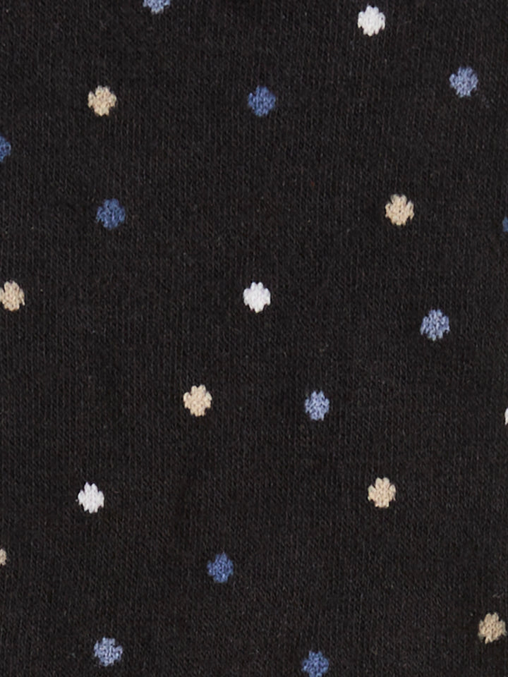 Bamboo Modern Dot Logo Socks (Black) 