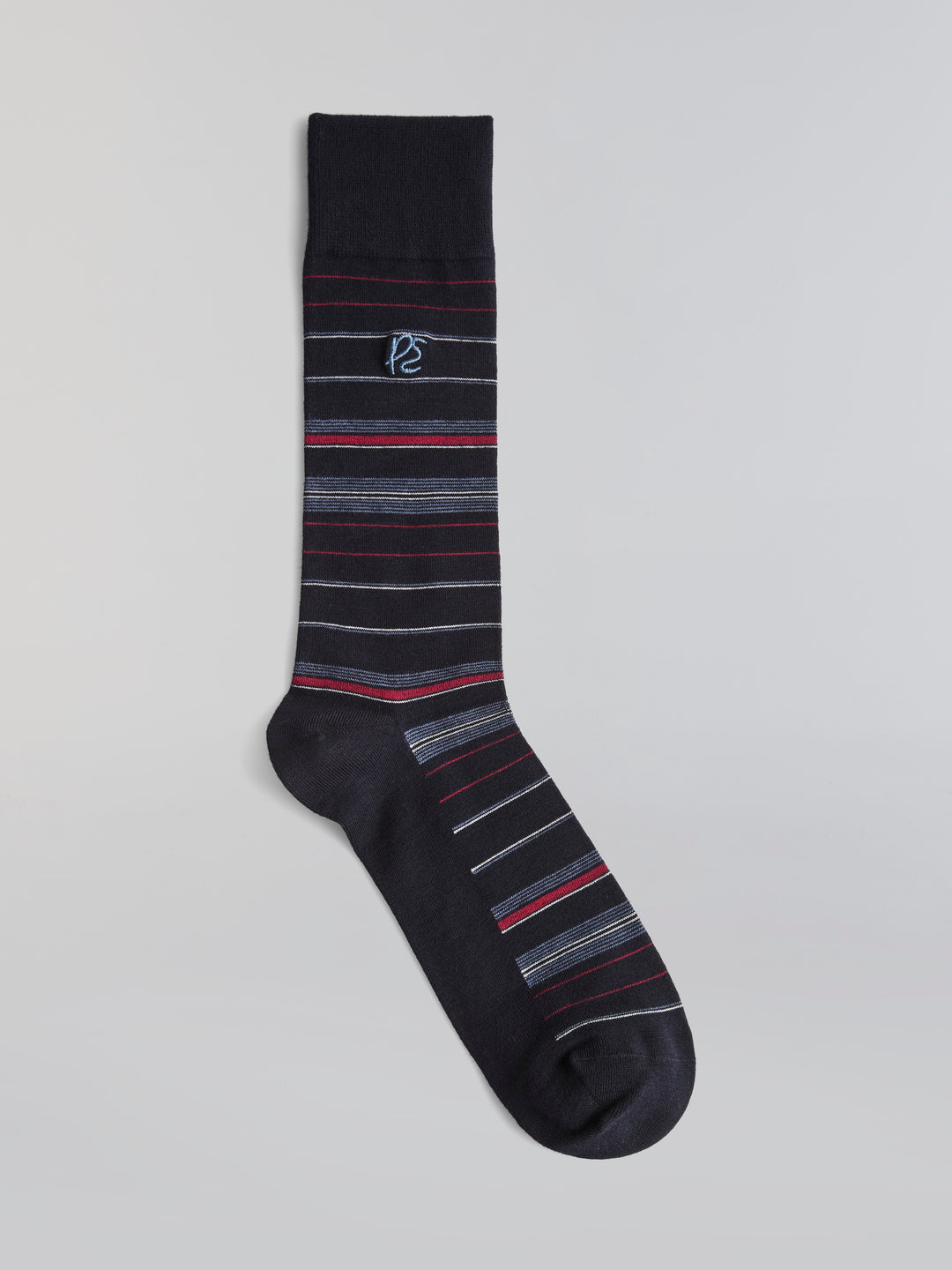 Bamboo Stripe Logo Socks (Dark Sapphire) 
