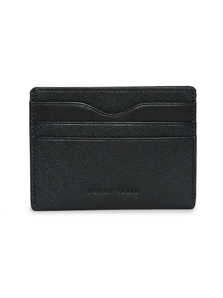 Genuine Leather Card Case ID Wallet (Blk) 