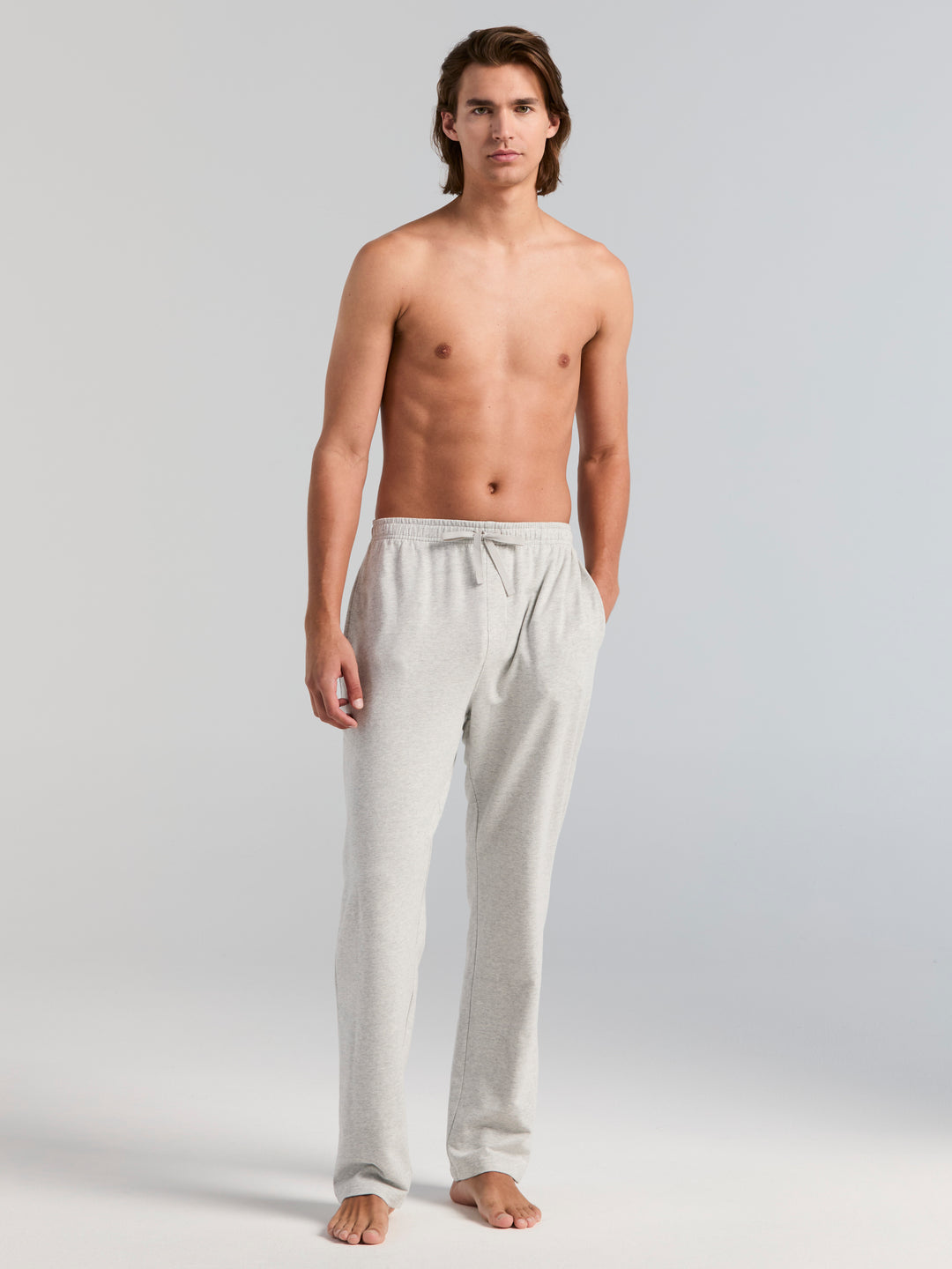 Cotton French Terry Heathered Pant (Pearl Blue Htr) 
