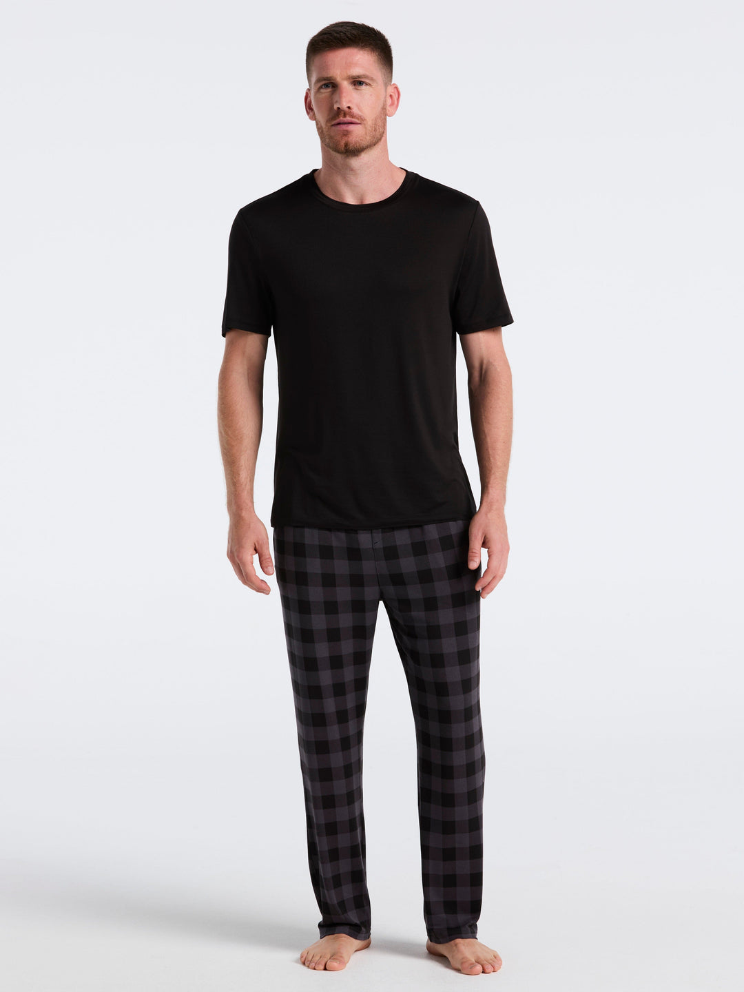 Deluxe Touch Buffalo Plaid Sleep Pant (Black Beauty) 