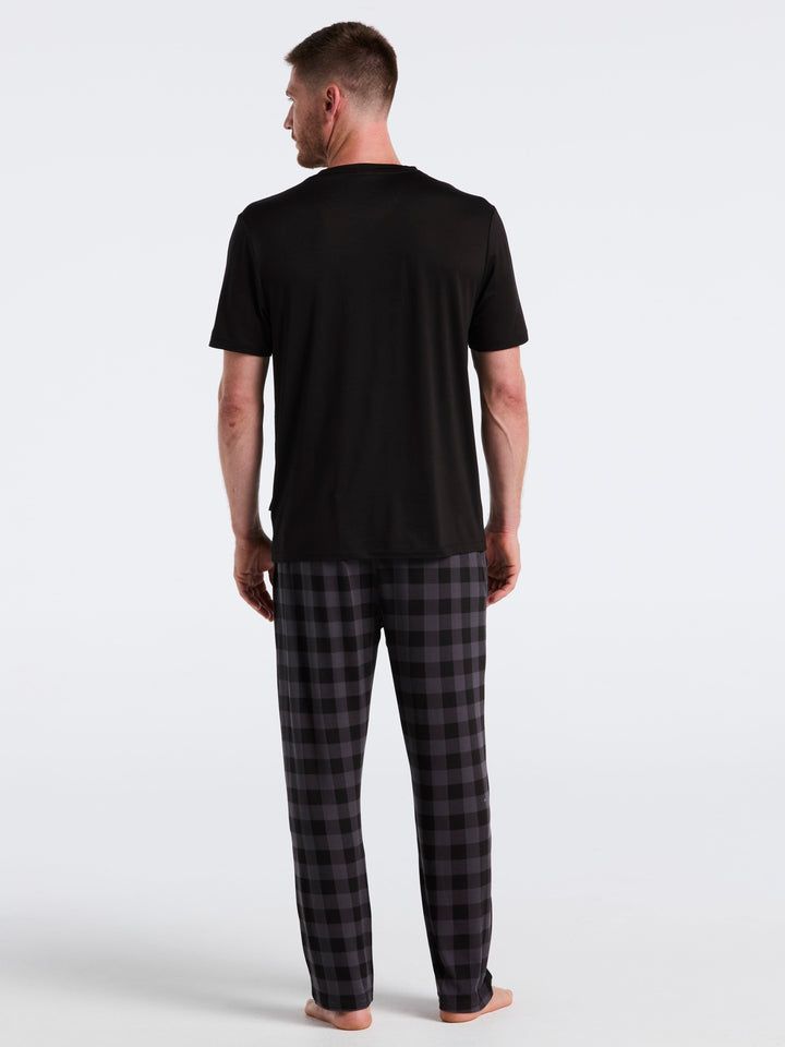 Deluxe Touch Buffalo Plaid Sleep Pant (Black Beauty) 