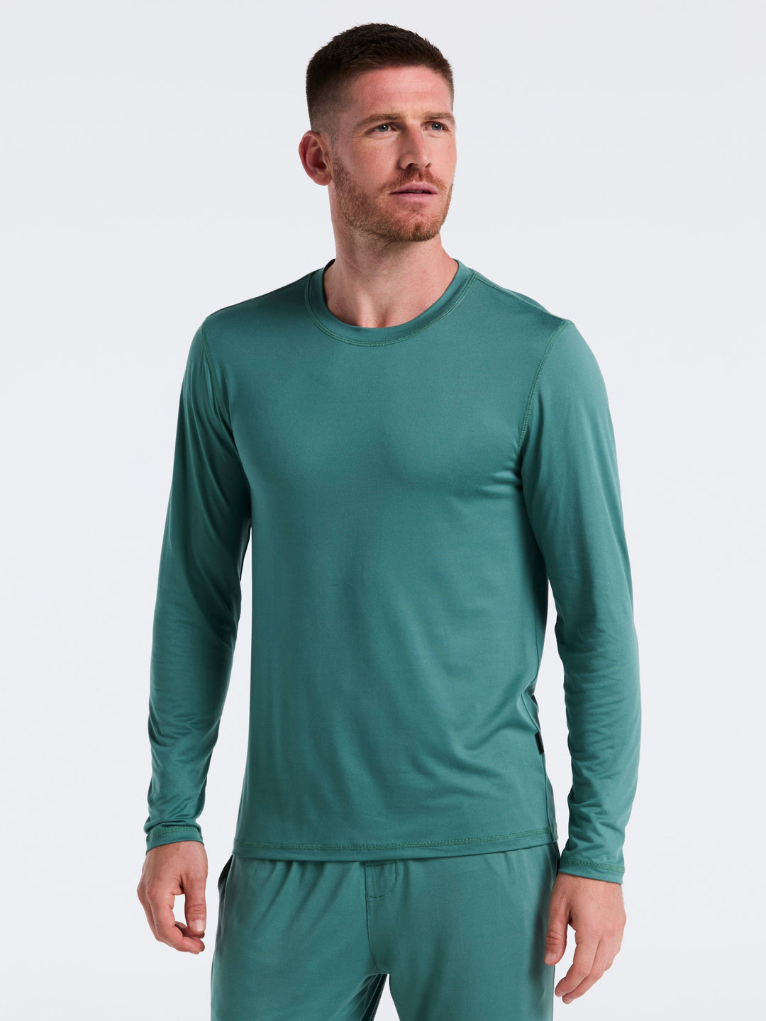 Deluxe Touch Crew Neck Long Sleeve (Sagebrush Green) 